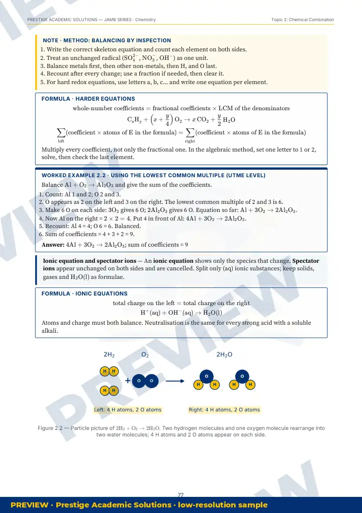 Preview page: Common mistakes — Chemistry — JAMB UTME Series