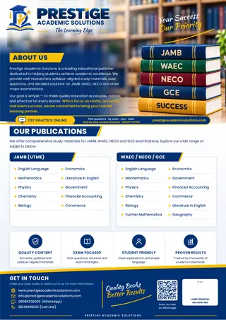 Financial Accounting — JAMB UTME Series back cover
