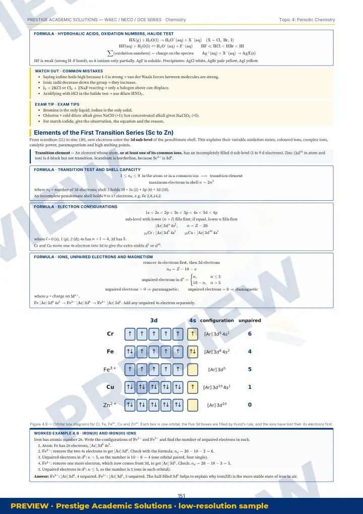 Preview page: Clean diagrams — Chemistry — WAEC / NECO / GCE Series
