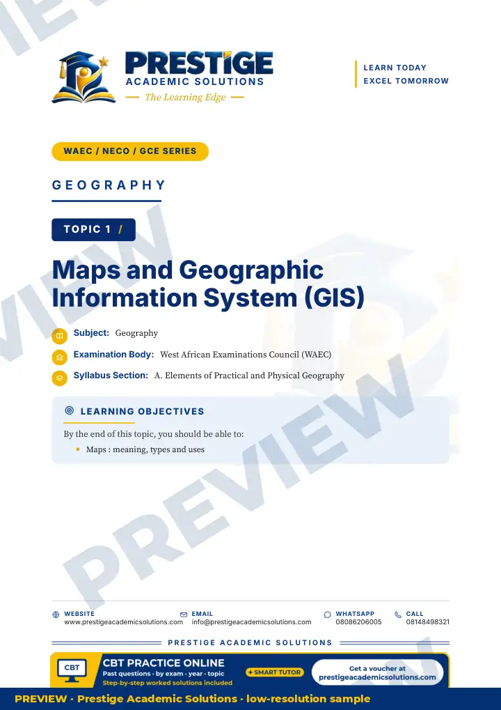 Preview page: Topic opener — Geography — WAEC / NECO / GCE Series