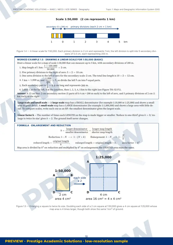 Preview page: Clean diagrams — Geography — WAEC / NECO / GCE Series