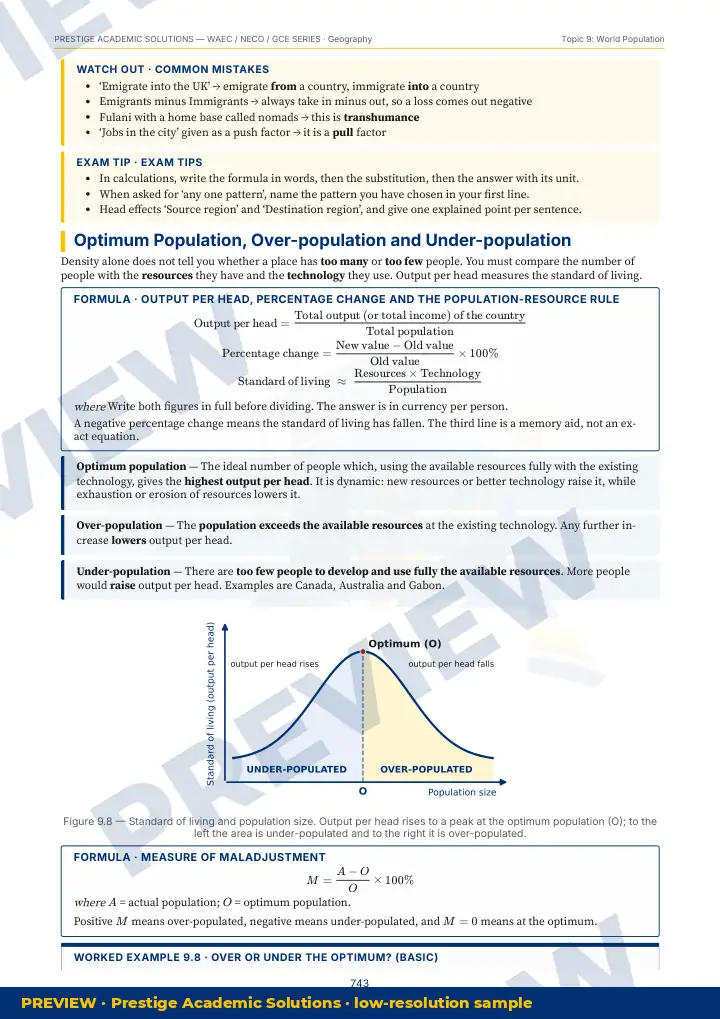 Preview page: Clean diagrams — Geography — WAEC / NECO / GCE Series