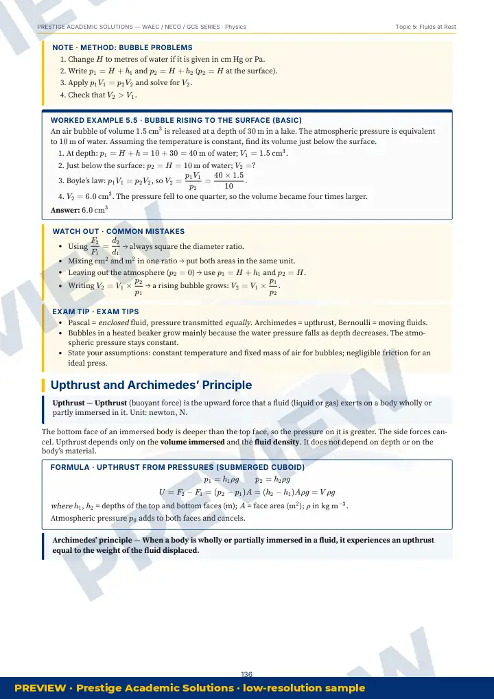 Preview page: Common mistakes — Physics — WAEC / NECO / GCE Series